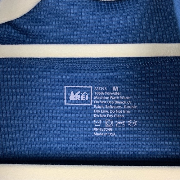 REI Blue Midweight Polartec Power Dry Zip-T 802277 - Picture 3 of 9